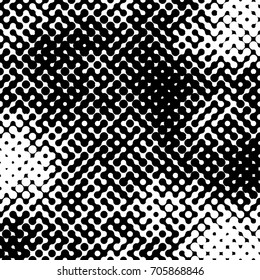 Abstract halftone pattern formed by black and white circles of different size.Vector illustration of a dotted background