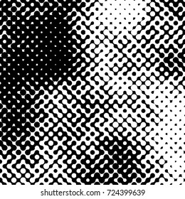 Abstract halftone pattern formed by black and white circles of different size.Vector illustration of a dotted background