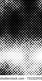 Abstract halftone pattern formed by black and white circles of different size.Vector illustration of a dotted background