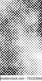 Abstract halftone pattern formed by black and white circles of different size.Vector illustration of a dotted background