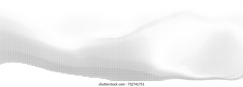 Abstract halftone pattern formed by black and white circles of different size.Vector illustration of a dotted background