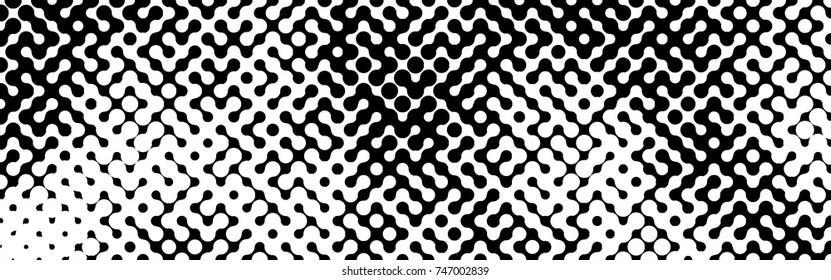 Abstract halftone pattern formed by black and white circles of different size.Vector illustration of a dotted background