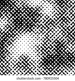Abstract halftone pattern formed by black and white circles of different size.Vector illustration of a dotted background