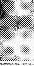 Abstract halftone pattern formed by black and white circles of different size.Vector illustration of a dotted background