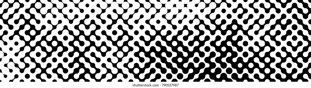 Abstract halftone pattern formed by black and white circles of different size.Vector illustration of a dotted background