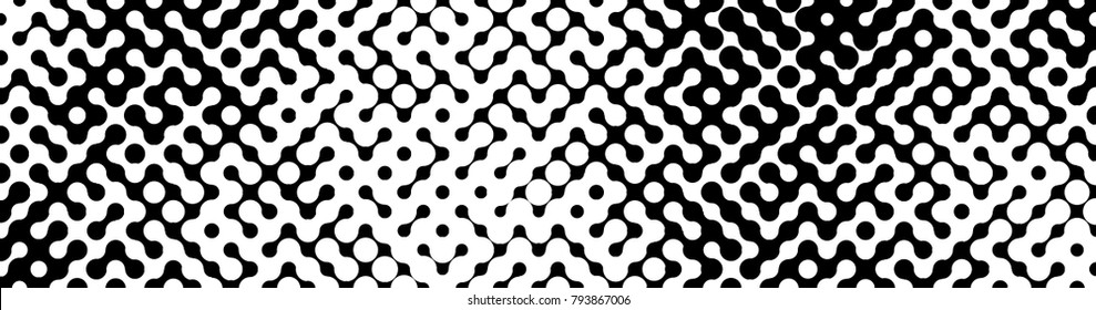 Abstract halftone pattern formed by black and white circles of different size.Vector illustration of a dotted background