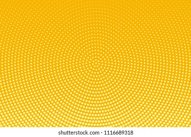 Abstract halftone pattern. Futuristic panel. Grunge dotted backdrop with circles, dots, point. Design element for web banners, posters, cards, wallpapers, sites. Yellow and orange color
