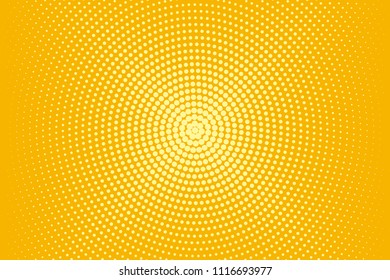 Abstract halftone pattern. Futuristic panel. Grunge dotted backdrop with circles, dots, point. Design element for web banners, posters, cards, wallpapers, sites. Yellow and orange color