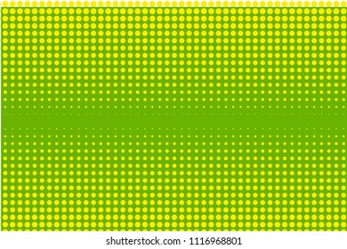 Abstract halftone pattern. Futuristic panel. Grunge dotted backdrop with circles, dots, point. Design element for web banners, posters, cards, wallpapers, sites. Green, yellow color