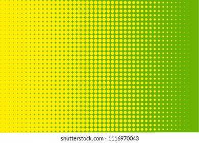 Abstract halftone pattern. Futuristic panel. Grunge dotted backdrop with circles, dots, point. Design element for web banners, posters, cards, wallpapers, sites. Green, yellow color