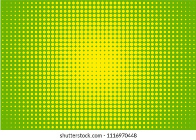 Abstract halftone pattern. Futuristic panel. Grunge dotted backdrop with circles, dots, point. Design element for web banners, posters, cards, wallpapers, sites. Green, yellow color