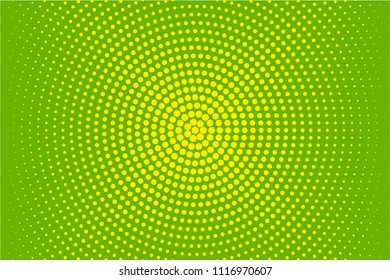 Abstract halftone pattern. Futuristic panel. Grunge dotted backdrop with circles, dots, point. Design element for web banners, posters, cards, wallpapers, sites. Green, yellow color