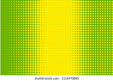 Abstract halftone pattern. Futuristic panel. Grunge dotted backdrop with circles, dots, point. Design element for web banners, posters, cards, wallpapers, sites. Green, yellow color