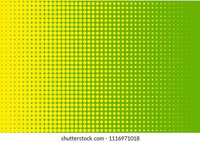 Abstract halftone pattern. Futuristic panel. Grunge dotted backdrop with circles, dots, point. Design element for web banners, posters, cards, wallpapers, sites. Green, yellow color