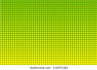 Abstract halftone pattern. Futuristic panel. Grunge dotted backdrop with circles, dots, point. Design element for web banners, posters, cards, wallpapers, sites. Green, yellow color