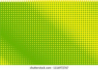 Abstract halftone pattern. Futuristic panel. Grunge dotted backdrop with circles, dots, point. Design element for web banners, posters, cards, wallpapers, sites. Green, yellow color