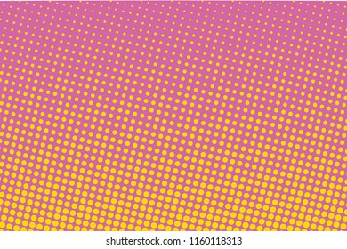 Abstract  halftone pattern. Futuristic panel. Grunge dotted backdrop with circles, dots, point. Design element for web banners, posters, cards, wallpapers, sites. Light pink and yellow color. Pop art