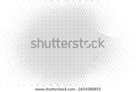 Abstract halftone pattern with gradual transition of black dots on white