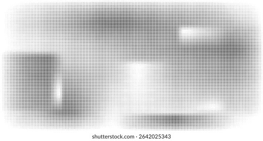 Abstract Halftone Pattern with Grayscale Dots Creating Graphic Visual Effect vektor eps10