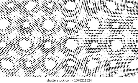 Abstract halftone pattern. Grunge halftone dots texture background. Black and white art pixels. Modern dotted vector illustration. Abstract wavy lines. Points backdrop. Wide image