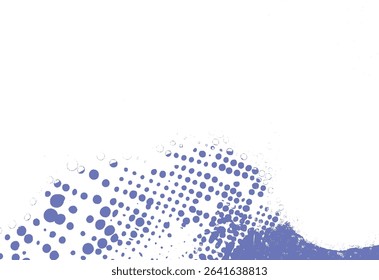 Abstract halftone pattern in shades of purple creating a visual flow against a clean white background suitable for modern graphic design projects.