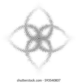 Abstract halftone pattern texture. Background is black and white. Vector modern background for posters, sites, business cards, postcards, interior design. Points