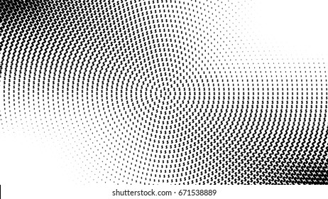 Abstract halftone pattern texture, dollar. Background is black and white. Vector modern background for posters, sites, business cards, postcards, interior design.