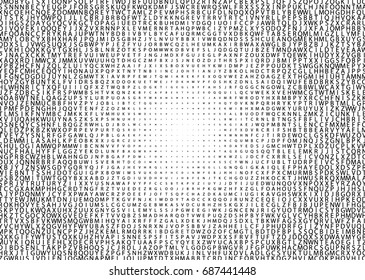 Abstract Halftone Pattern Texture. Vector Modern Background for Cover Posters, Sites, Web, Business Cards, Postcards, Interior Design. Black letters on a white background. Abstract Halftone Letters.