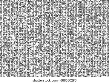 Abstract Halftone Pattern Texture. Vector Modern Background for Cover Posters, Sites, Web, Business Cards, Postcards, Interior Design. Black letters on a white background. Abstract Halftone Letters.
