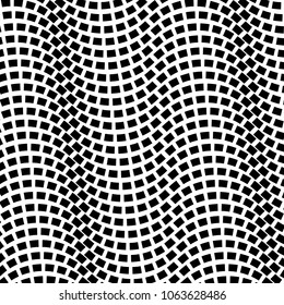 Abstract halftone pattern. Vector halftone background of squares for design banners, posters, business projects, pop art texture, covers. Geometric black and white texture.