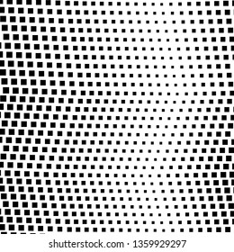 Abstract halftone pattern. Vector halftone background of squares for design banners, posters, business projects, pop art texture, covers. Geometric black and white texture.