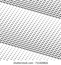 Abstract halftone pattern. Vector black and white background from the semicircles for design banners, posters, business projects.Visual distortion.