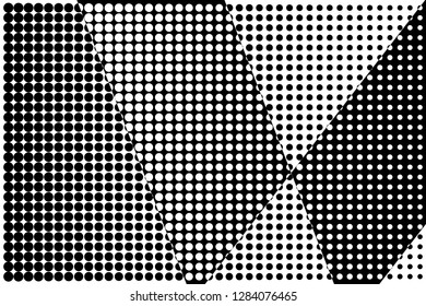 Abstract halftone pattern. Vector halftone dots background for design banners, posters, business projects, pop art texture, covers. Geometric black and white texture.