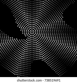 Abstract halftone pattern. Vector halftone dots background for design banners, posters, business projects, pop art texture, covers. Geometric black and white texture.