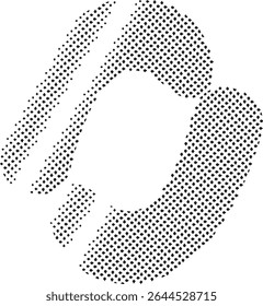 Abstract halftone phone icon design element