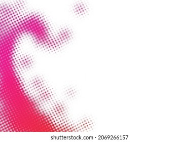 Resumen degradado rosa medio tono salpicado daub. Elemento de diseño. Ilustración vectorial.