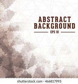 Abstract halftone polygonal texture and background. Vector and illustration.