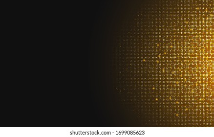 Abstract halftone printing raster with with radial golden 