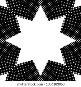 Abstract halftone psychedelic kaleidoscopic seamless pattern.vector