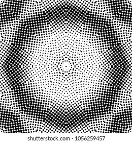 Abstract halftone psychedelic kaleidoscopic seamless pattern.vector
