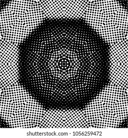 Abstract halftone psychedelic kaleidoscopic seamless pattern.vector