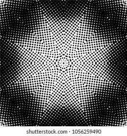 Abstract halftone psychedelic kaleidoscopic seamless pattern.vector