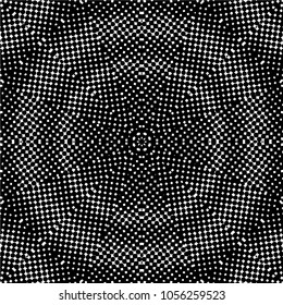 Abstract halftone psychedelic kaleidoscopic seamless pattern.vector