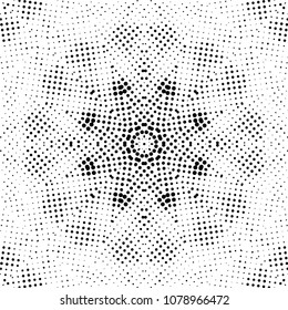 Abstract halftone psychedelic kaleidoscopic seamless pattern.vector