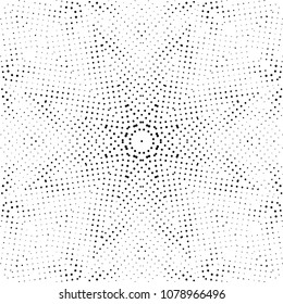 Abstract halftone psychedelic kaleidoscopic seamless pattern.vector