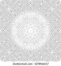 Abstract halftone psychedelic kaleidoscopic seamless pattern.vector