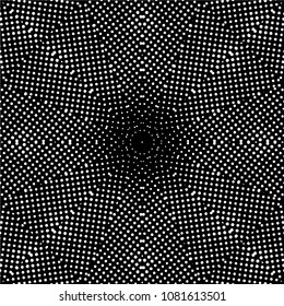Abstract halftone psychedelic kaleidoscopic seamless pattern.vector