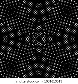 Abstract halftone psychedelic kaleidoscopic seamless pattern.vector