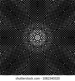 Abstract halftone psychedelic kaleidoscopic seamless pattern.vector