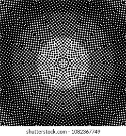 Abstract halftone psychedelic kaleidoscopic seamless pattern.vector